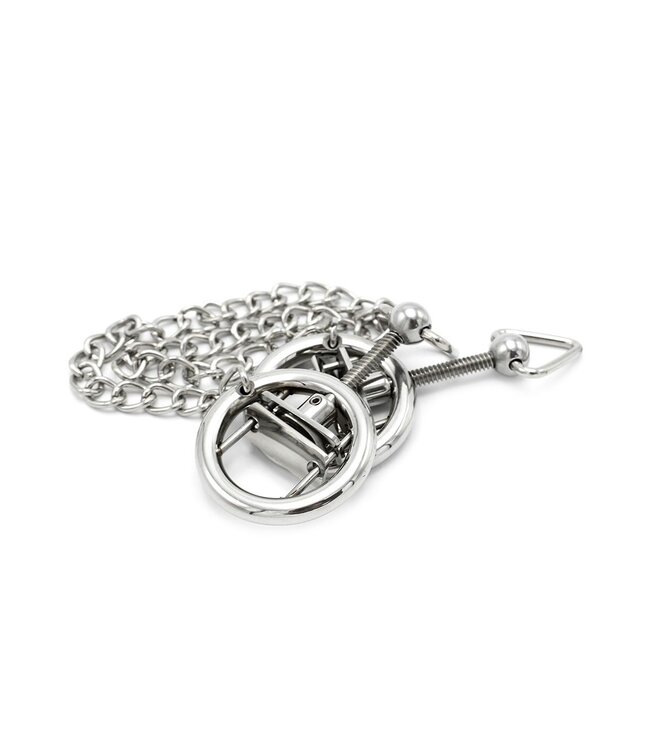 Kiotos Adjustable Nipple Clamps with Chain - Intense Sensations Await