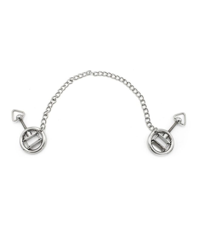 Kiotos Adjustable Nipple Clamps with Chain - Intense Sensations Await