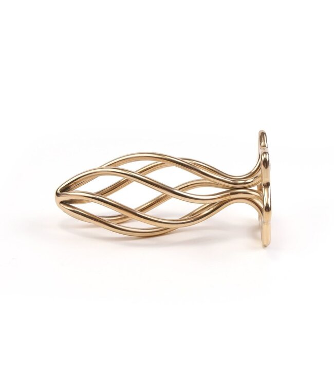 Sevanda Holle Spiraal Buttplug Medium Goud Roestvrij Staal Luxe Veilig