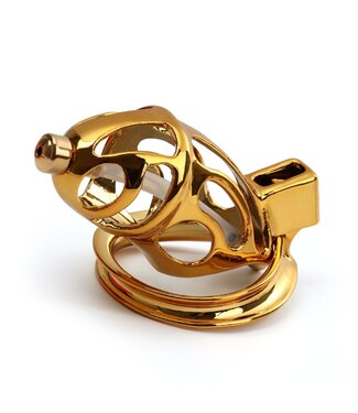 Sevanda SEVANDA Gold Metal Urethral Chastity Cage – Luxury BDSM Control
