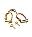 Sevanda Sevanda Gold Stainless Steel Verstelbare BDSM Liefdesslaaf Handboeien Met Sleutels