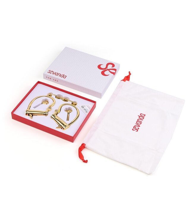 Sevanda Sevanda Gold Stainless Steel Verstelbare BDSM Liefdesslaaf Handboeien Met Sleutels