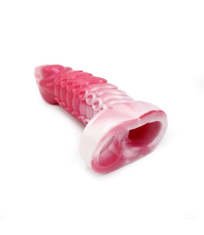 Kiotos Monstar Kiotos Monstar Dragon Siliconen Penis Sleeve Met Ballstretcher 21,5 cm