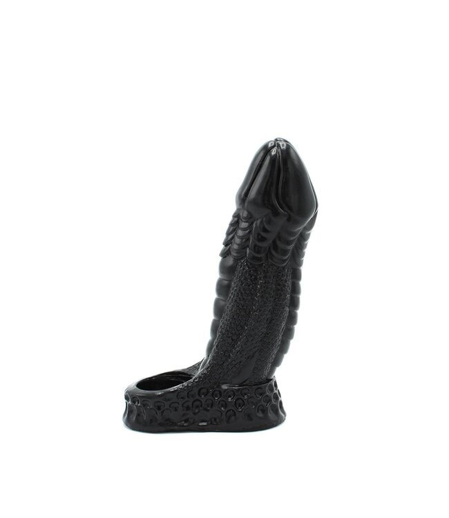 Kiotos Monstar Kiotos Monstar Siliconen Penis Sleeve Met Ballstretcher Zwart 16,5 cm
