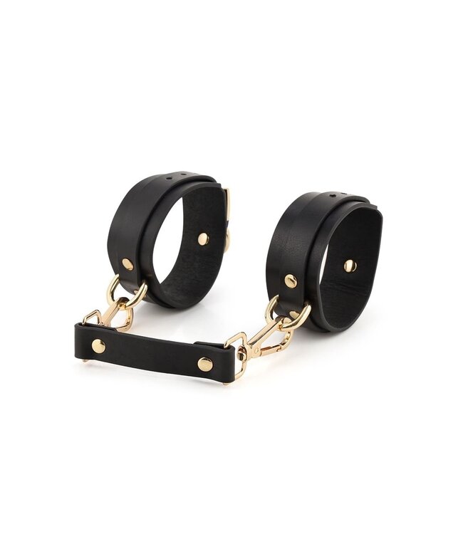 Luxuriöses 9-teiliges BDSM Fancy Kit aus veganem PU-Leder in Schwarz