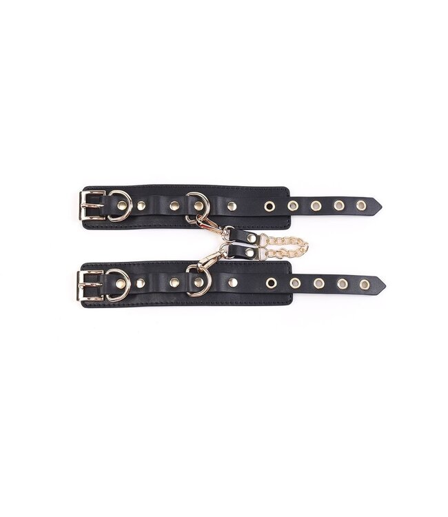 Vegan PU Leder BDSM Set Zwart – 5-Delige Deluxe Kit Met Draagtas