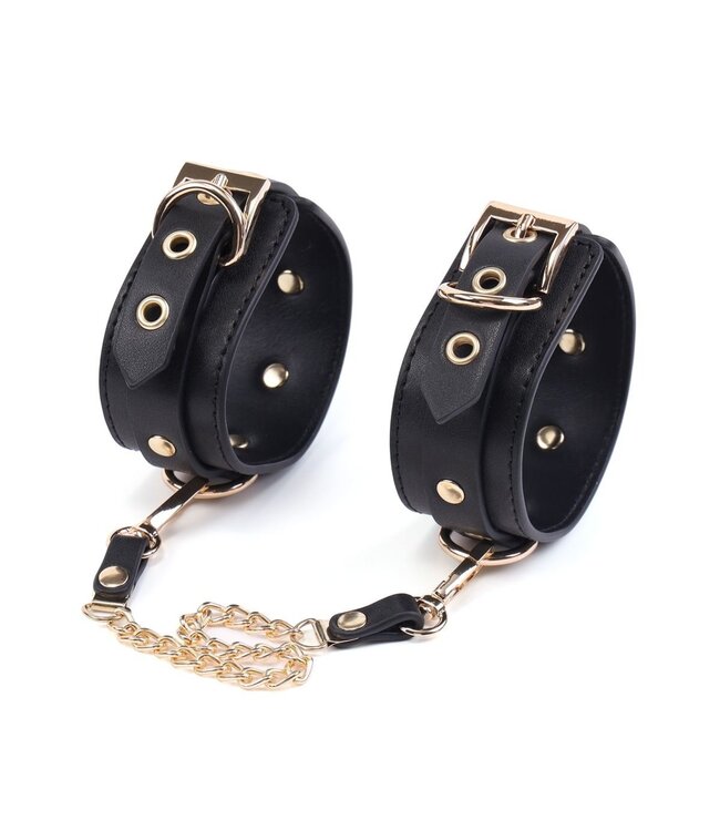 BDSM Luxusset in Schwarz – 5-teiliges veganes PU-Leder Kit