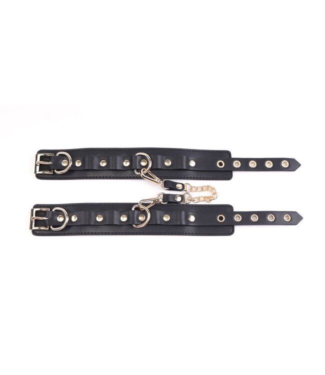 Vegan PU Leder BDSM Set Zwart – 5-Delige Deluxe Kit Met Draagtas