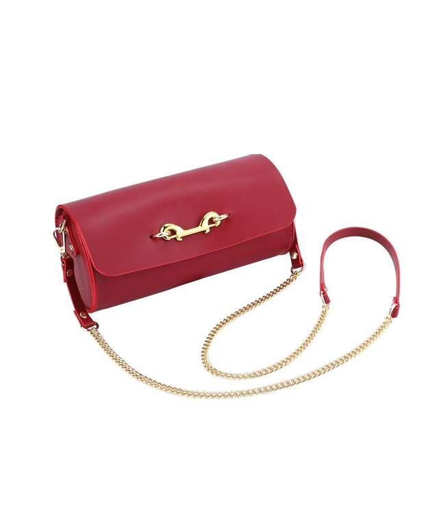 Vegan Leather BDSM Set Rood – 5-delige Deluxe Kit Met Halsband En Boeien