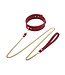 Vegan Leather BDSM Set Rood – 5-delige Deluxe Kit Met Halsband En Boeien