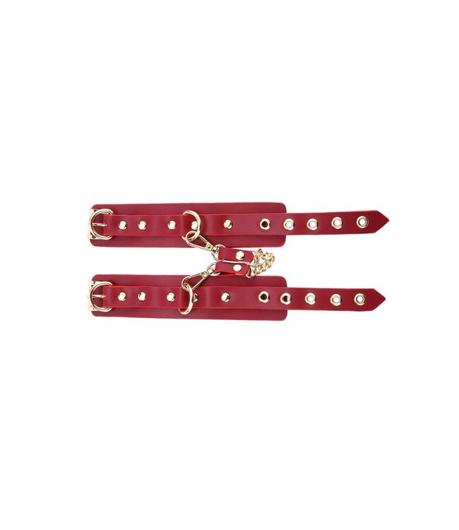 BDSM Deluxe Set Rot – 5-teiliges veganes Leder Kit für leidenschaftliche Spiele