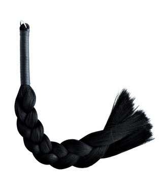 Synthetische Haarzweep Zwart 65 cm – Duurzaam BDSM Accessoire