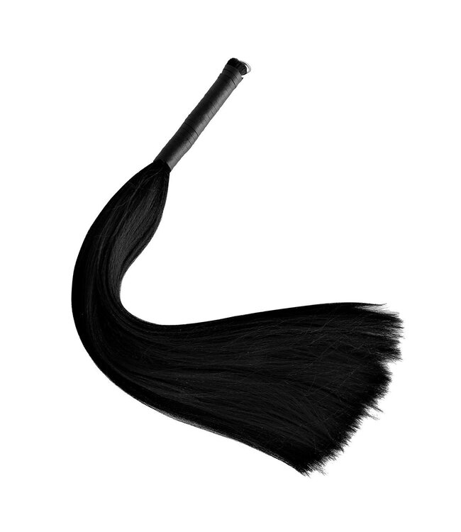 Synthetische Haarzweep Zwart 65 cm – Duurzaam BDSM Accessoire