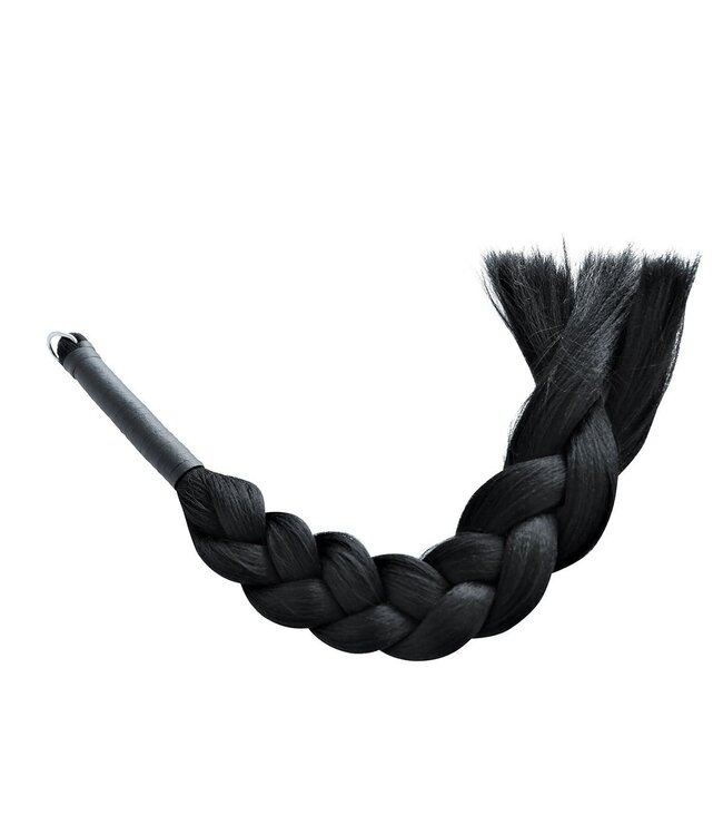Synthetische Haarzweep Zwart 65 cm – Duurzaam BDSM Accessoire