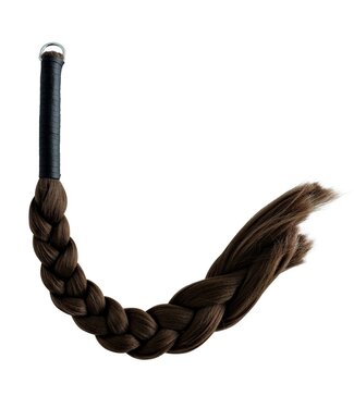 Synthetisch Bruine Haarzweep Met Comfortabele Grip Voor BDSM Gebruik
