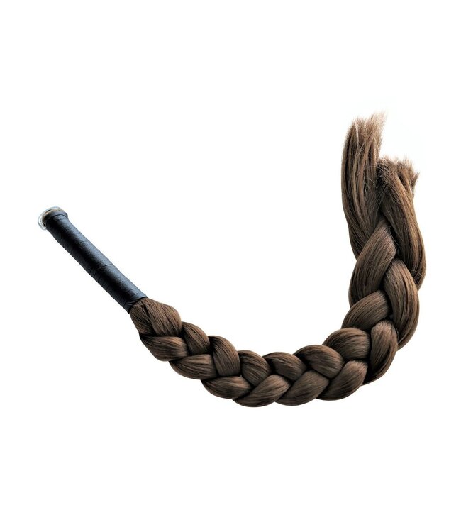 Synthetisch Bruine Haarzweep Met Comfortabele Grip Voor BDSM Gebruik