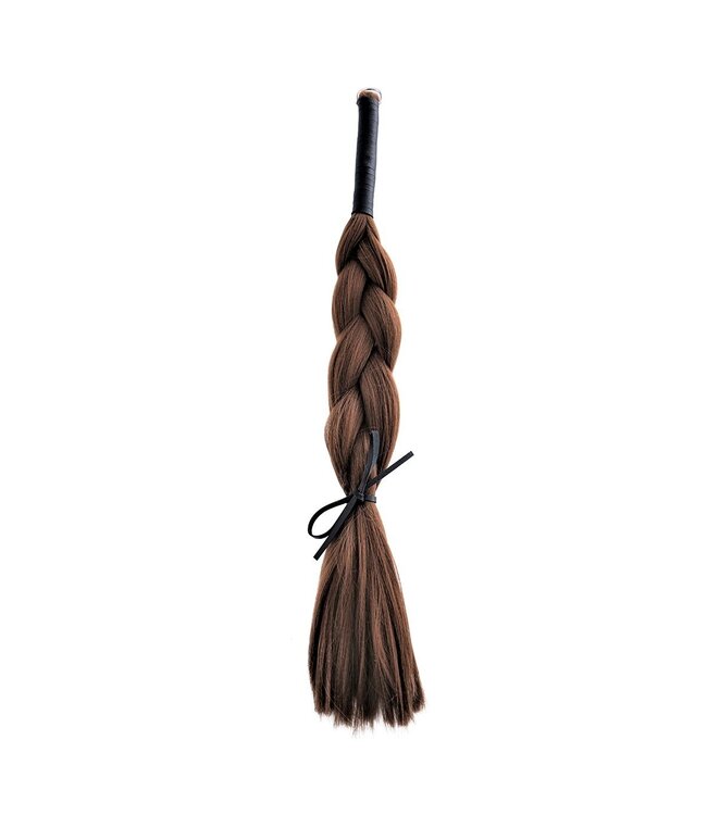 Synthetisch Bruine Haarzweep Met Comfortabele Grip Voor BDSM Gebruik