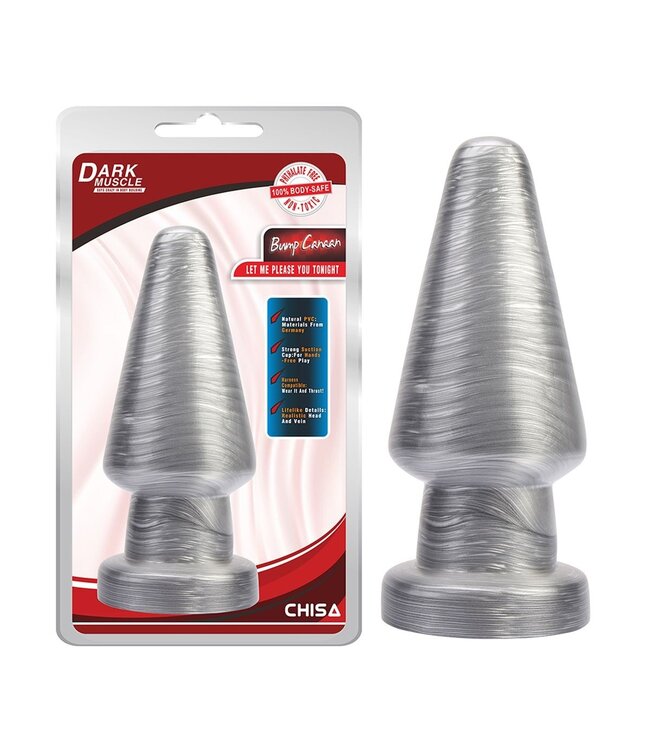 Chisa Canaan Silver Bump Butt Plug 16.9 cm - Gold Collection PVC