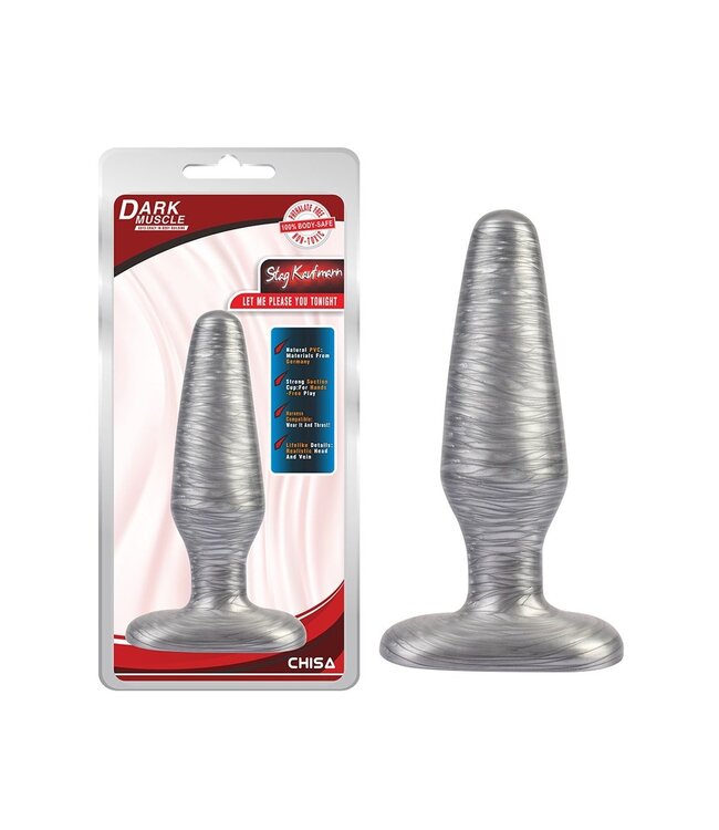 Chisa Glitzernder Buttplug Silber Stag Kaufman 13,7 cm – Realistisch & sicher