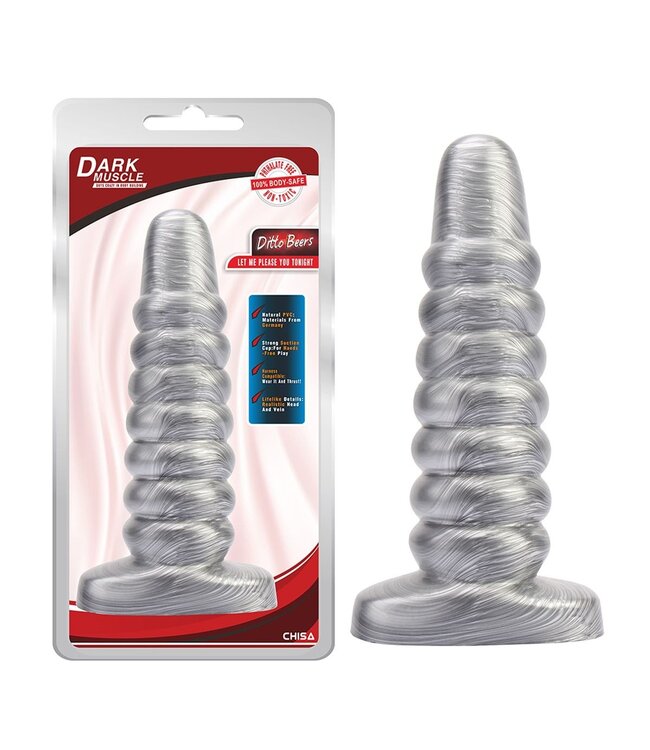 Chisa Dark Muscle Silver Ditto Beers Dildo 23 cm Realistisch Met Zuignap
