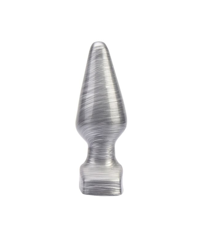 Chisa Silver Arthur K 15.5 cm Butt Plug - Dark Muscle Silver Collection