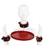 Kiotos BDSM Ober Kit Met Rood Houten Dienblad, Handboeien En Halsband