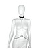Seductive Black Leather Collar & Chest Strap – Feminine Charm Unleashed