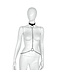 Female Leather Collar En Chest Strap Set Zwart Leren Halsband En Borstband