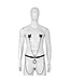Adjustable Leather Waist Belt with Rings & Clamps for BDSM Play