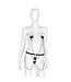 Adjustable Leather Waist Belt with Rings & Clamps for BDSM Play
