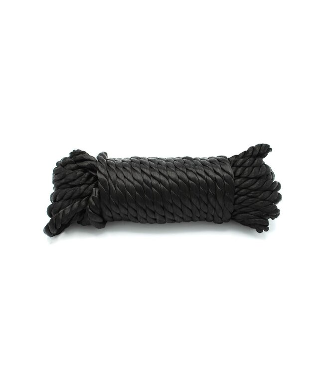 Zwart Polyester Bondage Touw 10m - Zacht, Stevig en Comfortabel