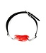 Rode Open Mouth Gag Met PU Leren Lippen – Sensueel Accessoire 3.9 cm Diameter