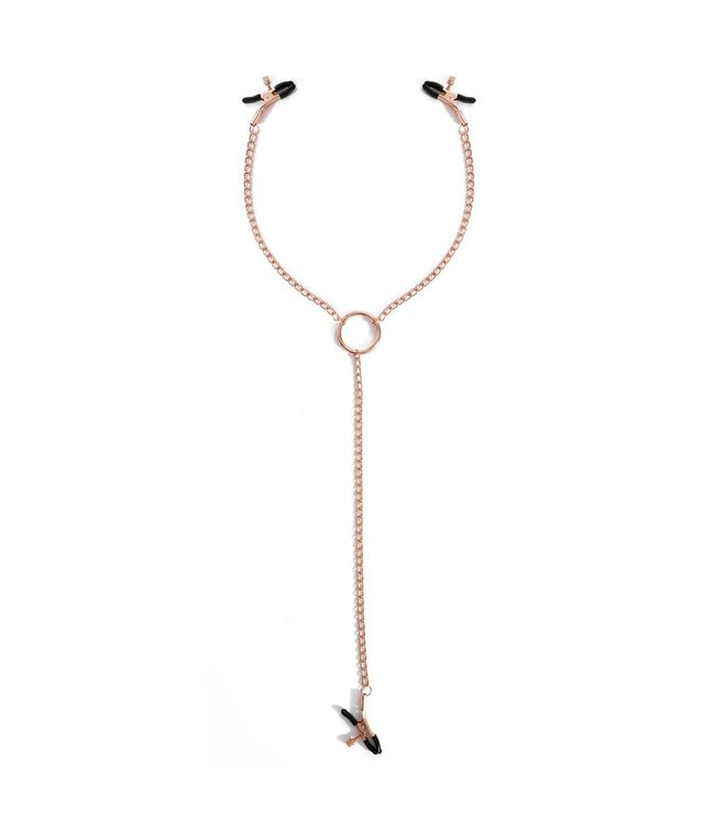 Rose Gold Nipple & Clitoris Clamps with Elegant Chains for Sensuality