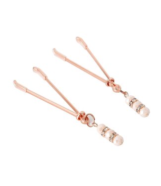 Roségouden Tepelklemmen Met Strassteentjes 10,5 cm Luxe Accessoire