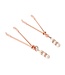 Roségouden Tepelklemmen Met Strassteentjes 10,5 cm Luxe Accessoire