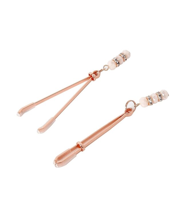 Roségouden Tepelklemmen Met Strassteentjes 10,5 cm Luxe Accessoire