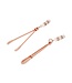 Elegant Rose Gold Nipple Clamps with Rhinestones - 10.5 cm Sensual Luxury