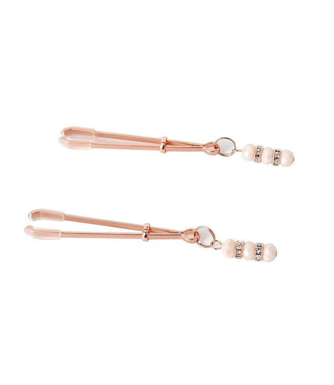 Roségouden Tepelklemmen Met Strassteentjes 10,5 cm Luxe Accessoire