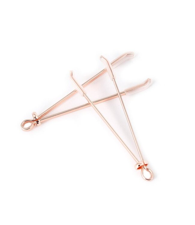 Roségoud Metalen Tepelklemmen 7,9 cm Voor Sensuele Intensiteit