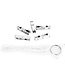 Sensual Zinc Alloy Nipple Clamps 5x Set with 1m Rope - Stylish Adventure