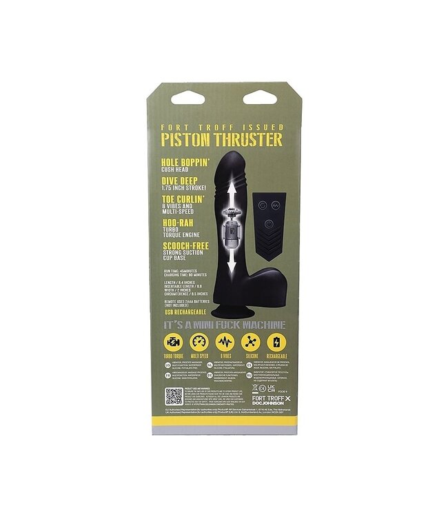 Doc Johnson Piston Thruster 5,1 cm USB Oplaadbare Mini Fuck Machine Met 8 Vibraties