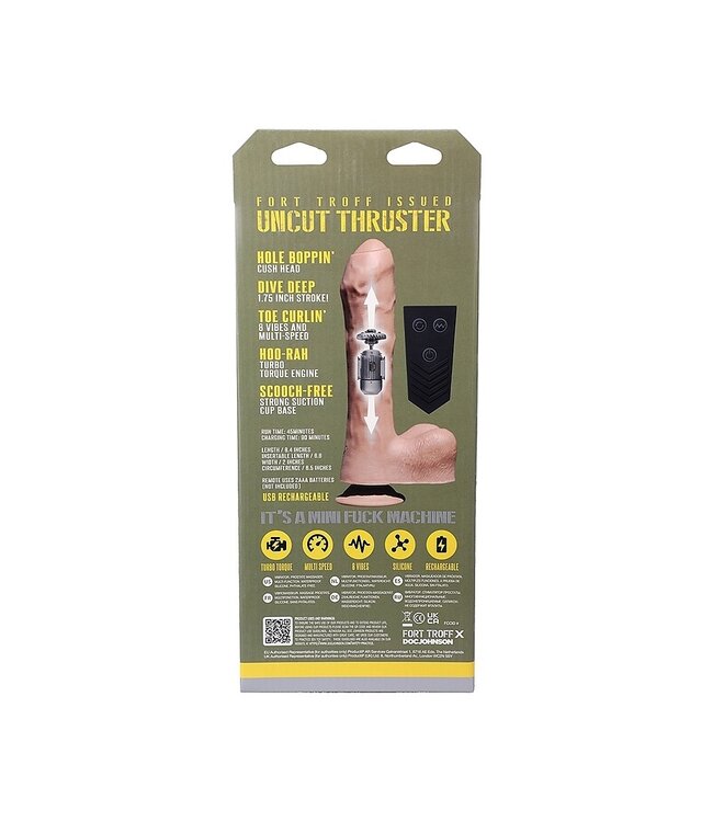 Doc Johnson Mini Fuck Machine Met 2 Inch Slag En 8 Vibratiestanden - USB Oplaadbaar