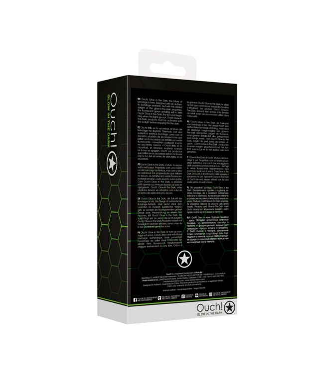 Ouch! Glow in the Dark Perlen-Buttplug mit Cockring – Leuchtendes Ouch! für doppelte Stimulation
