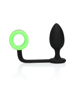 Ouch! Glow in the Dark Ouch! Glow in the Dark Buttplug mit Cockring – 4,3 cm Spaß für Dunkelheiten