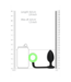 Ouch! Glow in the Dark Siliconen Buttplug Met Cockring 4,3 cm Glow In The Dark Groen