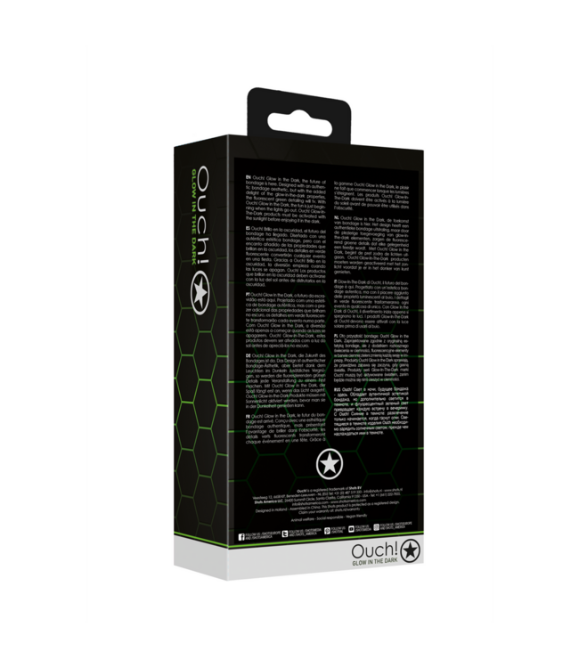Ouch! Glow in the Dark Siliconen Buttplug Met Cockring 4,3 cm Glow In The Dark Groen