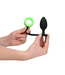 Ouch! Glow in the Dark Siliconen Buttplug Met Cockring 4,3 cm Glow In The Dark Groen