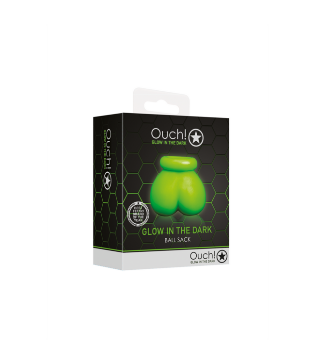 Ouch! Glow in the Dark Ouch! Leuchtende Balltasche – Flexibler Hodensack für neue Empfindungen
