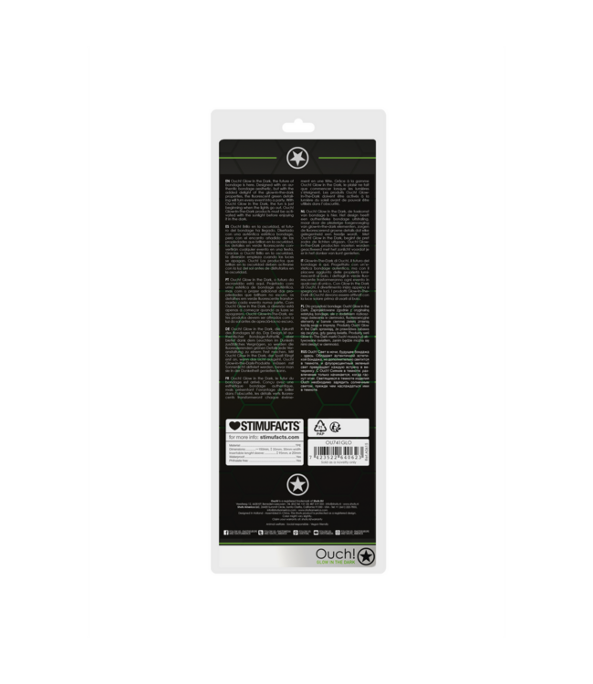 Ouch! Glow in the Dark Ouch! Glow in the Dark Penis Sleeve Met Fluorescerende Groene Details