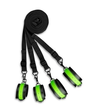 Ouch! Glow in the Dark Glow in the Dark Bed Restraint Set - Fun & Safe Fetish Adventure